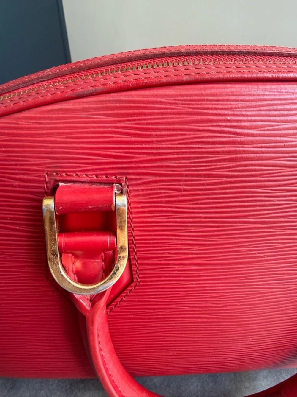 Louis Vuitton w COA Jasmin Red Epi Leather Satchel
